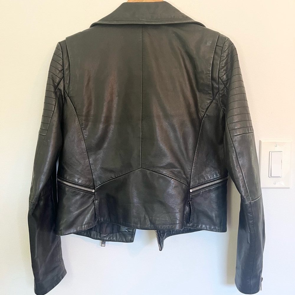 Zara Black Leather Biker Jacket - image 5